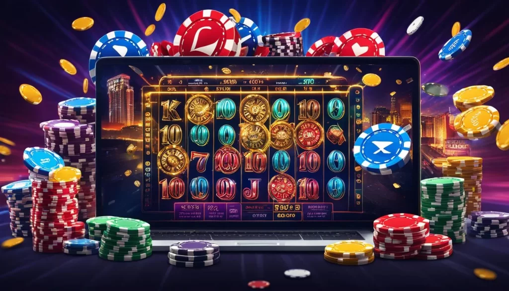 Máy đánh bạc cổ điển với biểu tượng hoa quả tại 18bet nhà cái